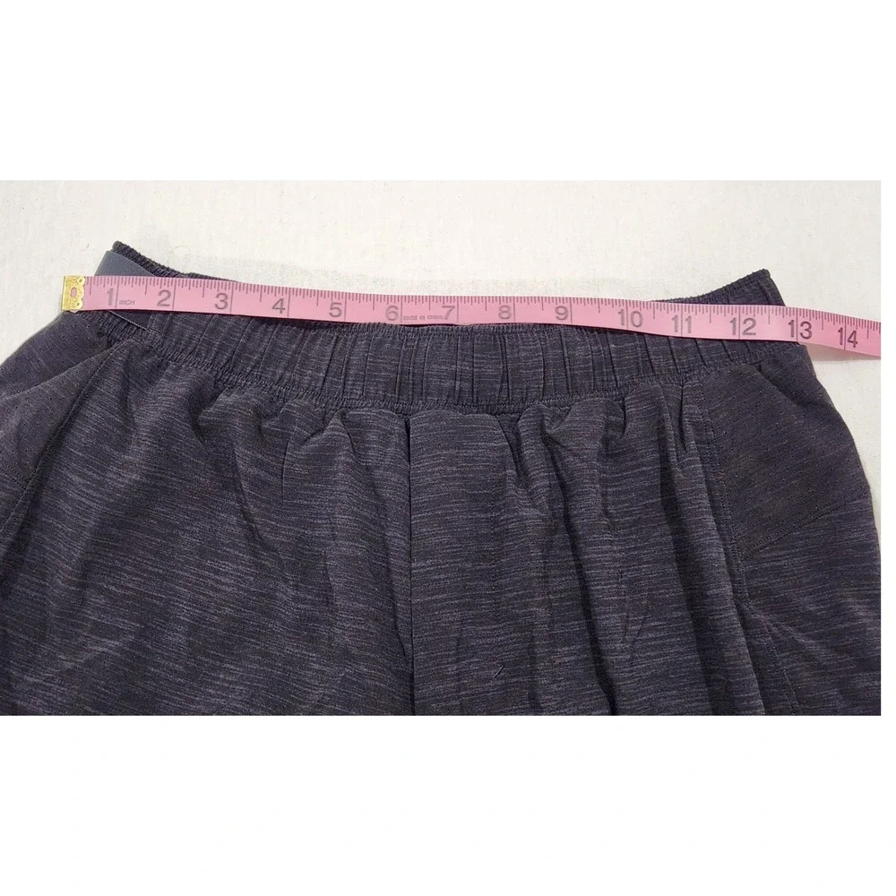 Lululemon Mens Surge Short Liner 6 Heather Allover Deep Coal Black M7AB2S Size S